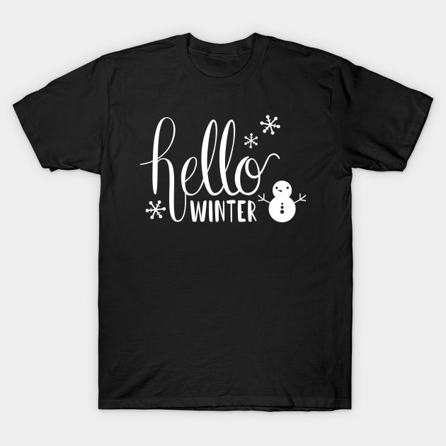 Hello Winter T-Shirt by TheMoodyDecor